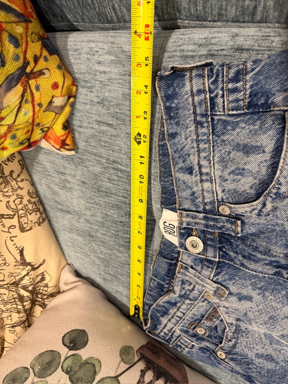 BDG Women’s - Blue Snake-Print Wide Leg Jeans - Picture 9 of 12